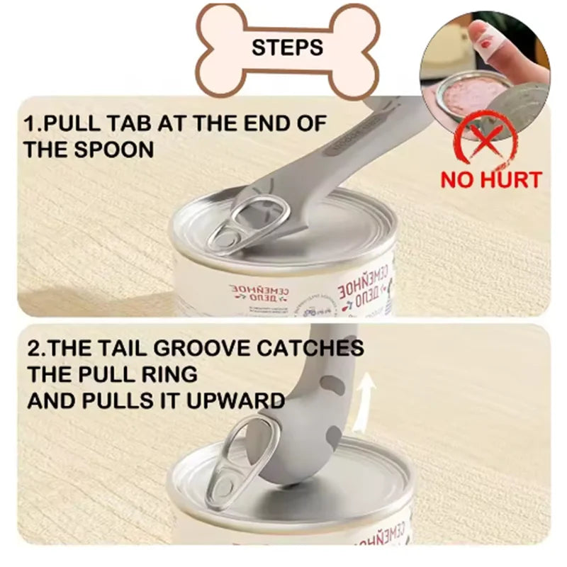 Pet Can Lid & Spoon Set – Seal & Serve Cat/Dog Food Fresh