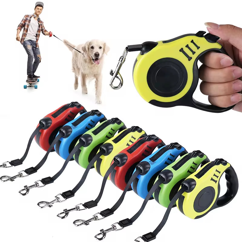Retractable Dog Leash – 3m/5m for Small to Large Dogs