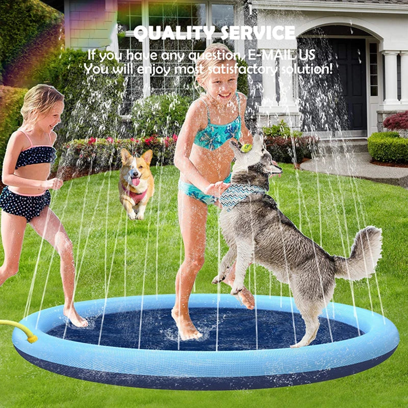 Dog Splash Pad – Summer Water Play Mat for Outdoor Cooling