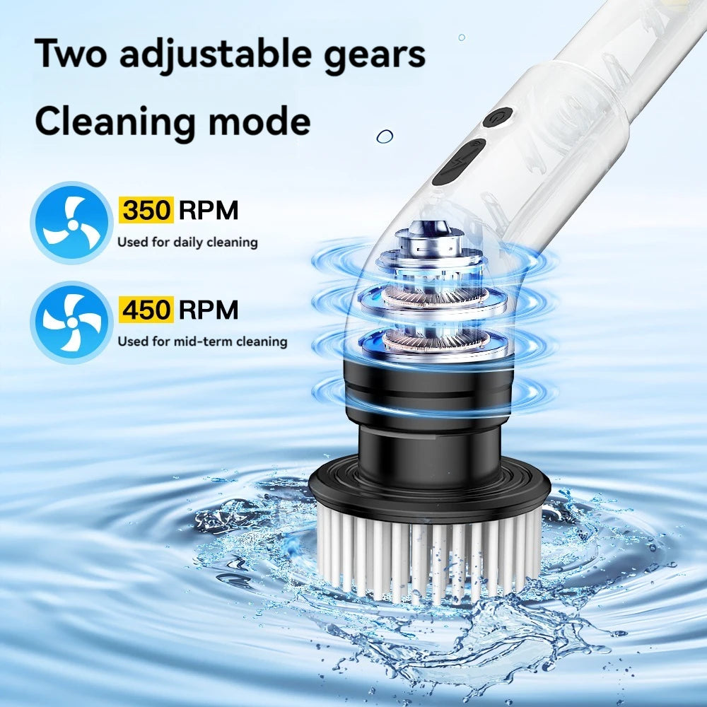 9-in-1 Electric Cleaning Brush – Wireless Handheld Scrubber with Telescopic Handle