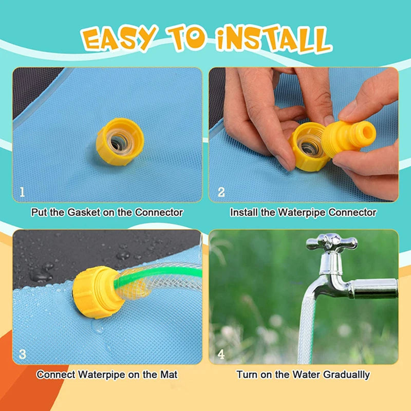 Dog Splash Pad – Summer Water Play Mat for Outdoor Cooling