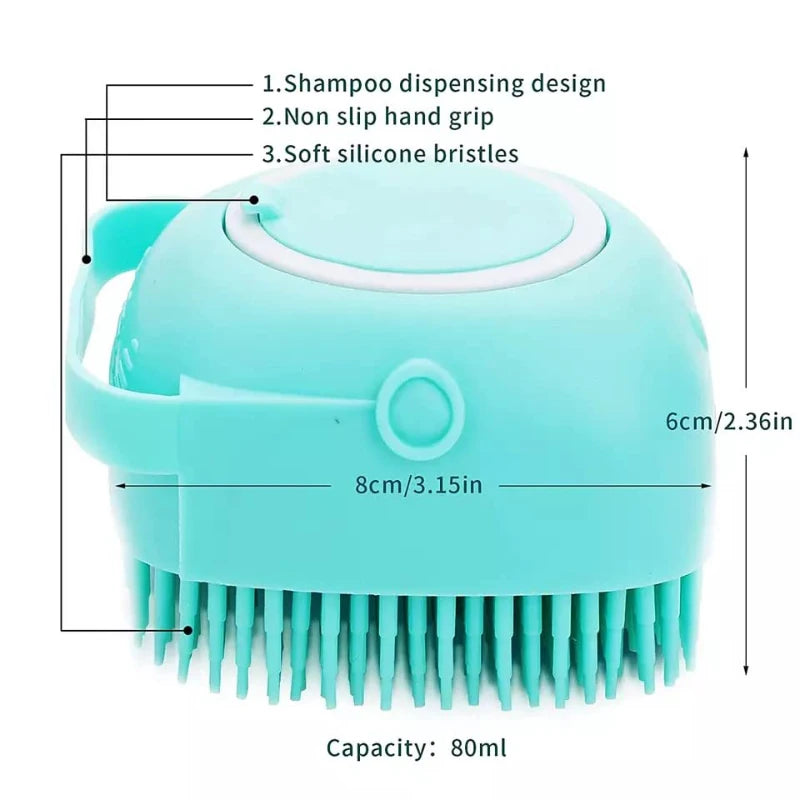 Silicone Pet Bathing Brush & Massage Comb for Dogs and Cats