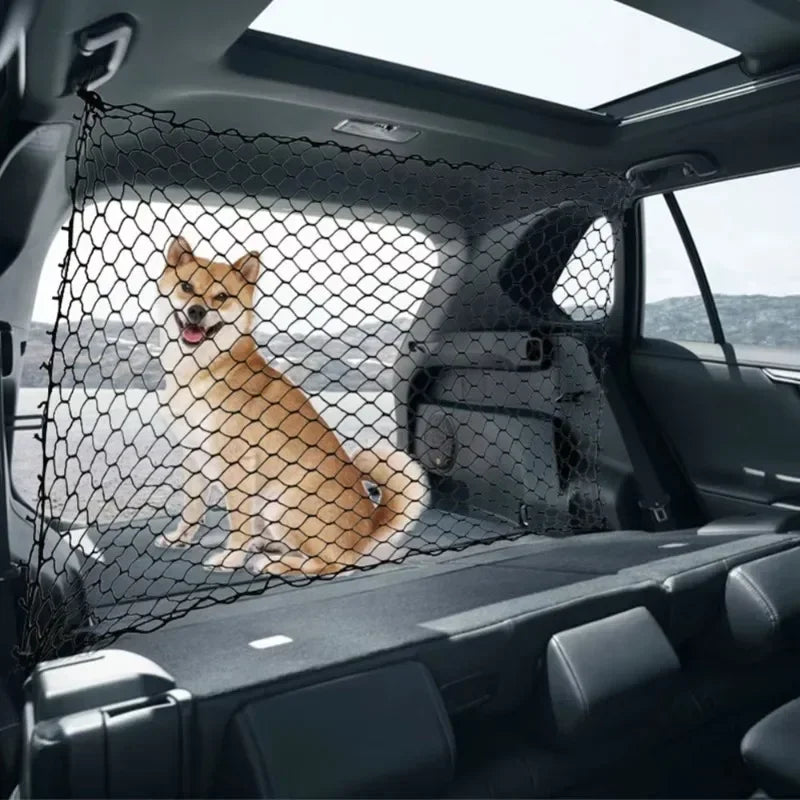 Car Boot Pet Safety Fence – Durable Elastic Insulation Mesh for Vehicles