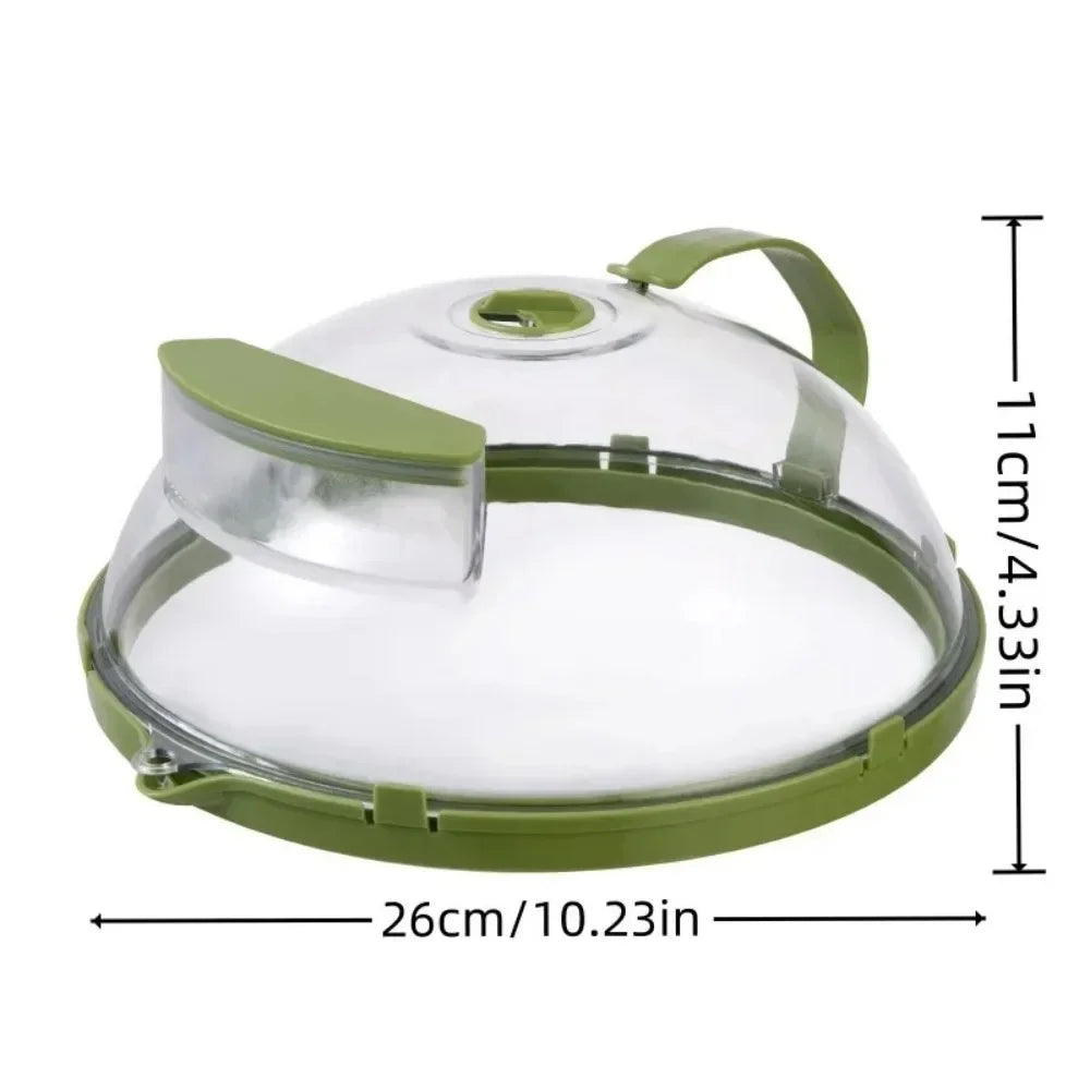 News Microwave Cover for Food Clear Microwave Splatter Cover with Water Steamer and Handle 10 Inch Plate Covers Kitchen Gadgets