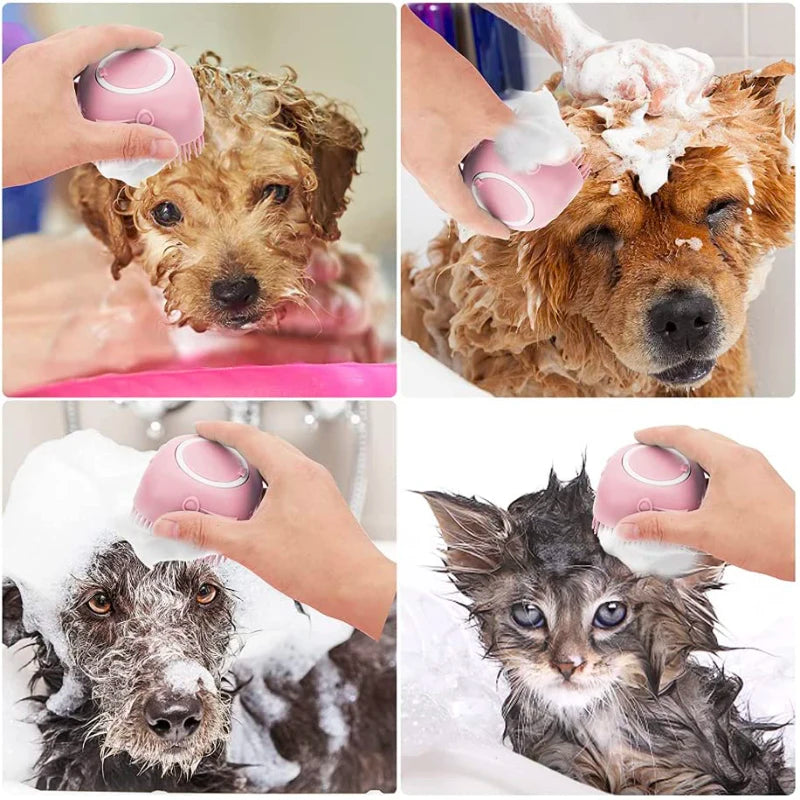 Silicone Pet Bathing Brush & Massage Comb for Dogs and Cats