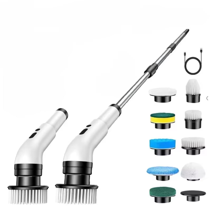 9-in-1 Electric Cleaning Brush – Wireless Handheld Scrubber with Telescopic Handle