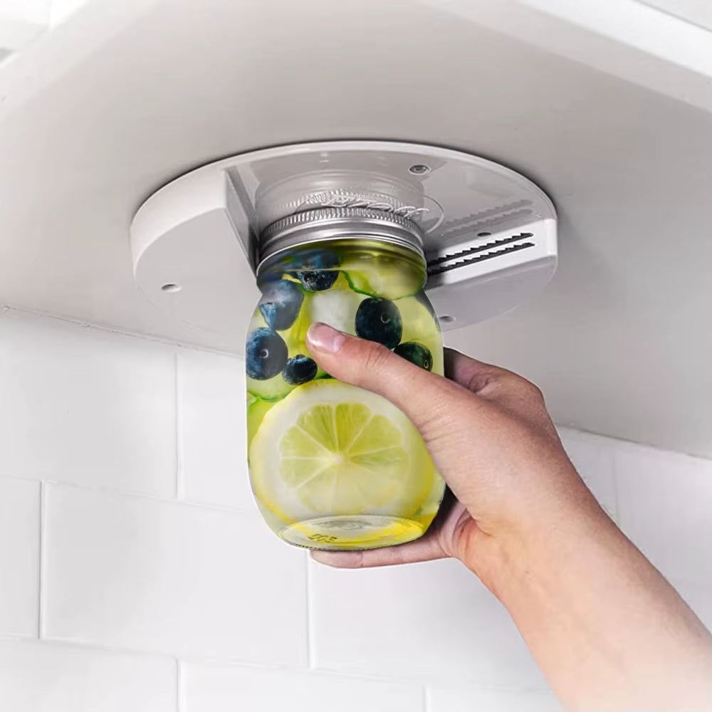 Under Cabinet Jar Opener for Weak Hands – Easy Grip, One-Handed Kitchen Tool
