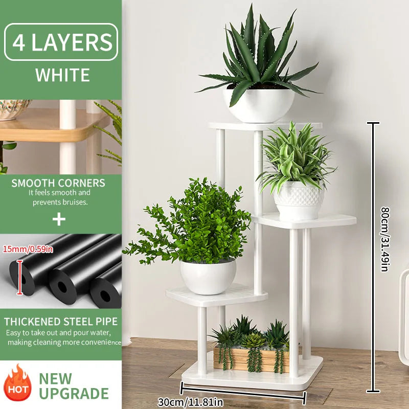 Plant Stand Stand for Flowers Wooden Storage Shelf 4/5/6 Tier Flower Shelf Planter Rack Indoor Display Stand Multiple Flower Pot