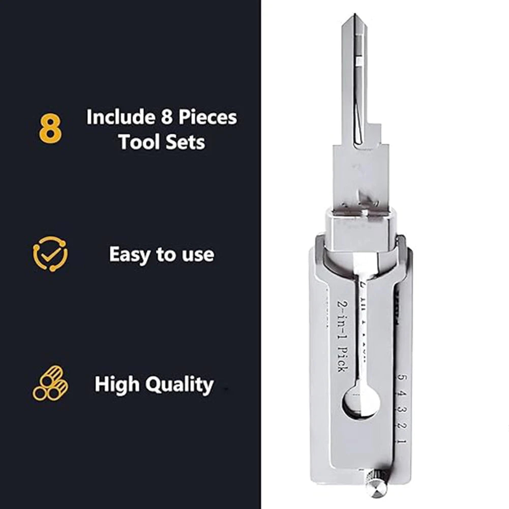Stainless Steel Key Decoder Precision Hook and Pickup Hand Tool O-Ring Pickup Repair Kit Available Hook Hand Measuring Tool Kits