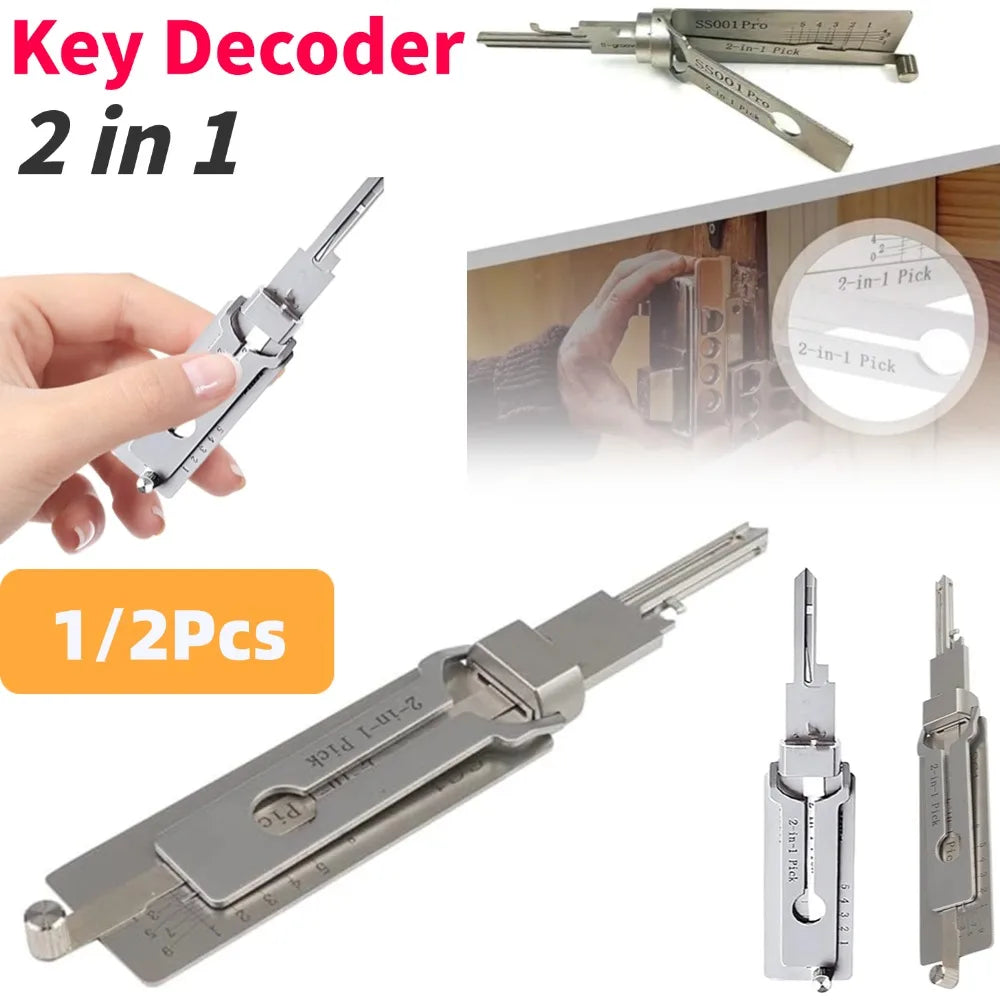 Stainless Steel Key Decoder Precision Hook and Pickup Hand Tool O-Ring Pickup Repair Kit Available Hook Hand Measuring Tool Kits