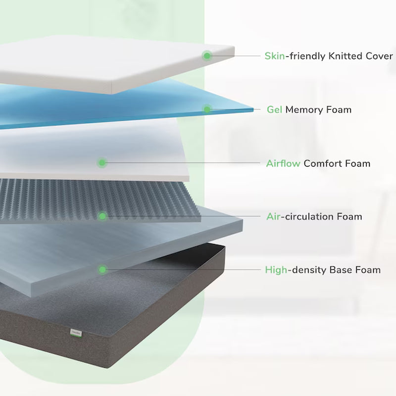 12-Inch Medium Firm Twin XL Memory Foam Mattress in a Box – Pressure-Relieving Bed with Cooling Comfort Layers