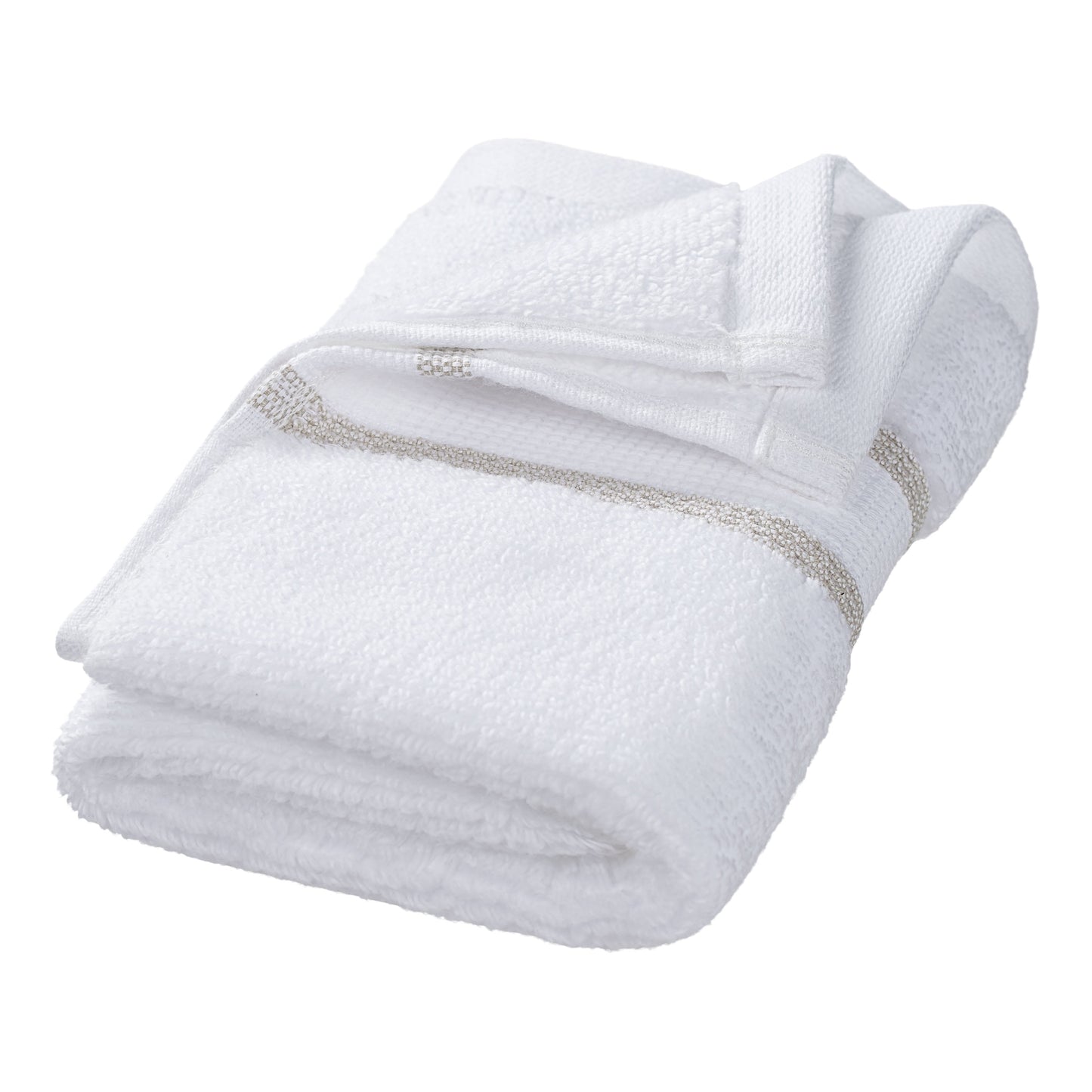 6-Piece Egyptian Cotton Striped Towel Set – Soft & Absorbent Bath Towels, Birchwood Color