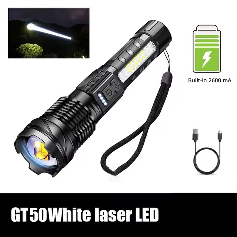 XHP50 LED Flashlight – Waterproof USB Rechargeable Torch