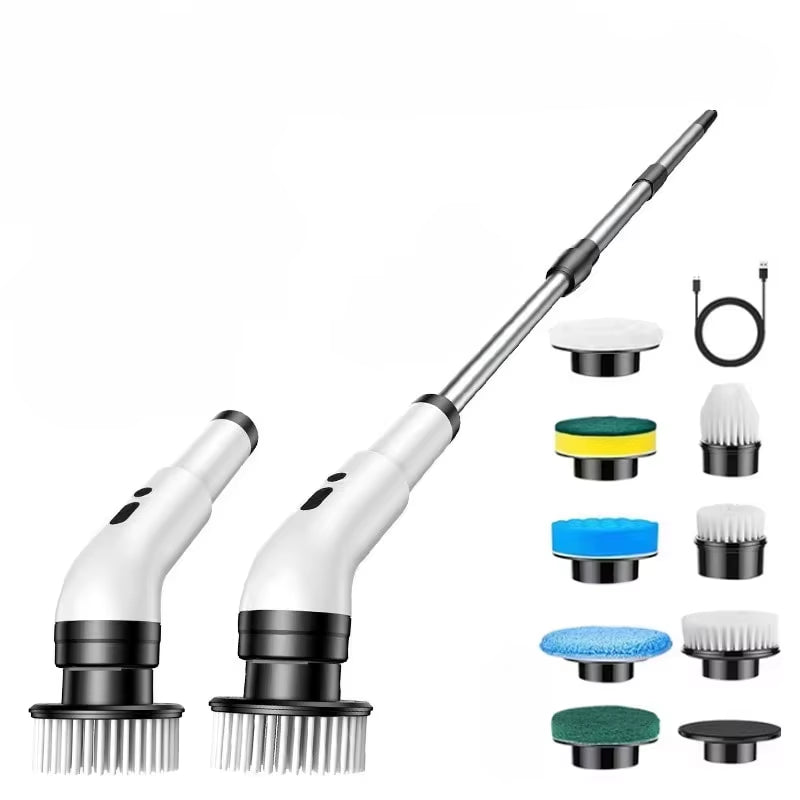 9-in-1 Electric Cleaning Brush – Wireless Handheld Scrubber with Telescopic Handle