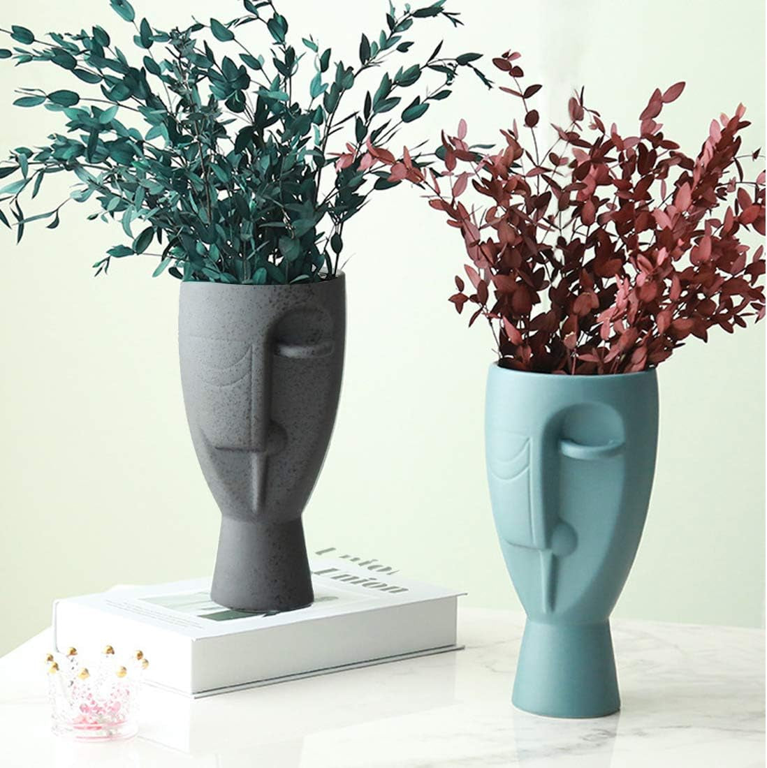Face Art Ceramic Vases – Minimalist Body-Inspired Floral Vases for Home & Office Decor