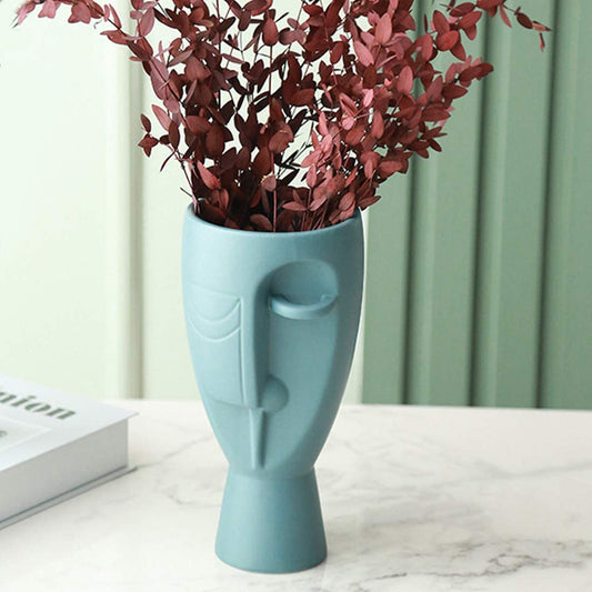 Face Art Ceramic Vases – Minimalist Body-Inspired Floral Vases for Home & Office Decor
