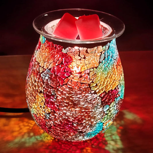 Electric Wax Melt Warmer – Contemporary Glass Tabletop Burner, 500W/25W
