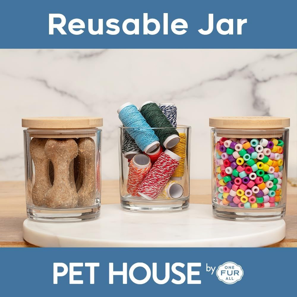 Pet Friendly Mango Peach Soy Candle – 60 Hour Burn Time with Cotton Wick
