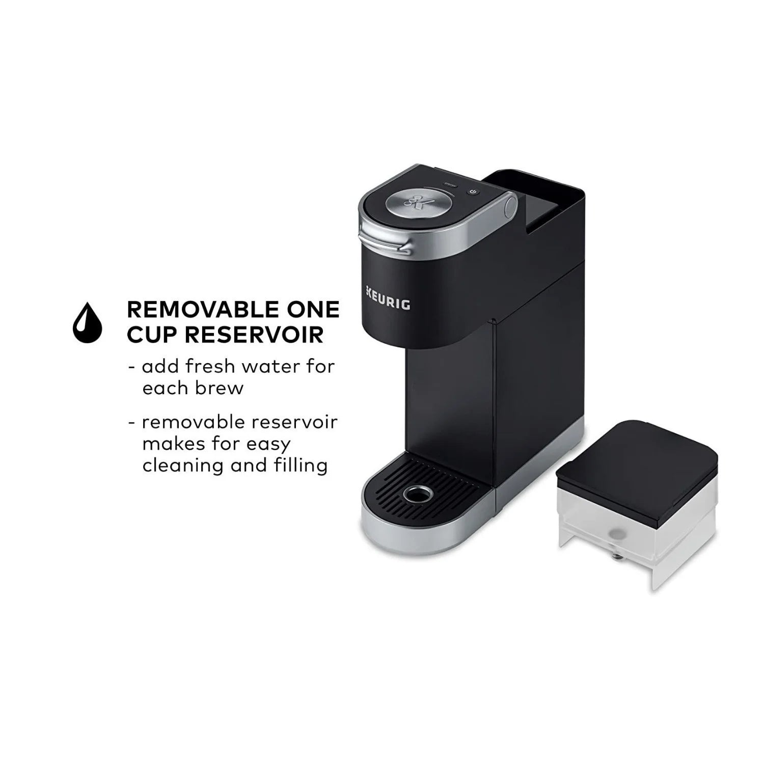 K-Mini Plus Single Serve Coffee Maker (Black) – Compact Brewer with Accessories for Home, Office & Travel