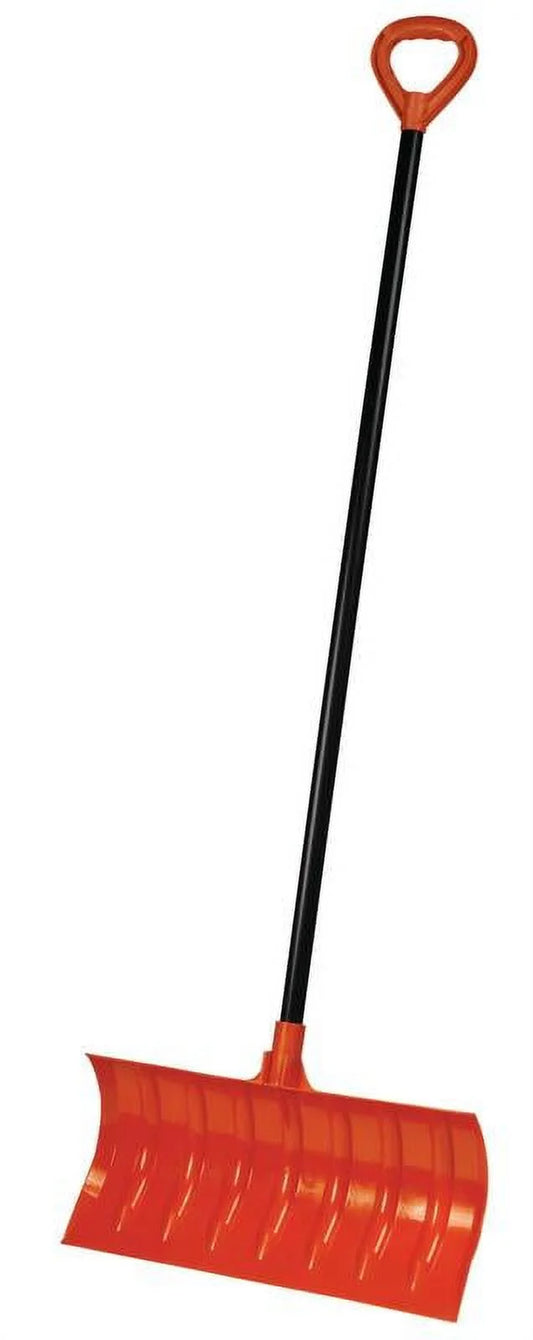 Bigfoot 21" Roller Snow Shovel – Heavy-Duty Snow Pusher with Metal Handle & Large D-Grip