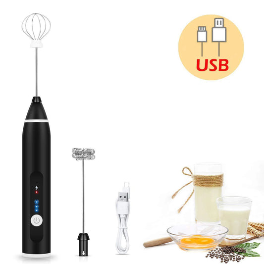 USB Rechargeable Milk Frother – 3-Speed Handheld Electric Drink Mixer & Mini Foamer for Coffee, Lattes, Matcha & Hot Chocolate