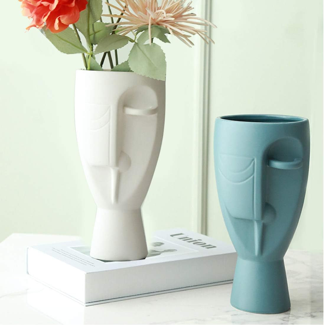 Face Art Ceramic Vases – Minimalist Body-Inspired Floral Vases for Home & Office Decor