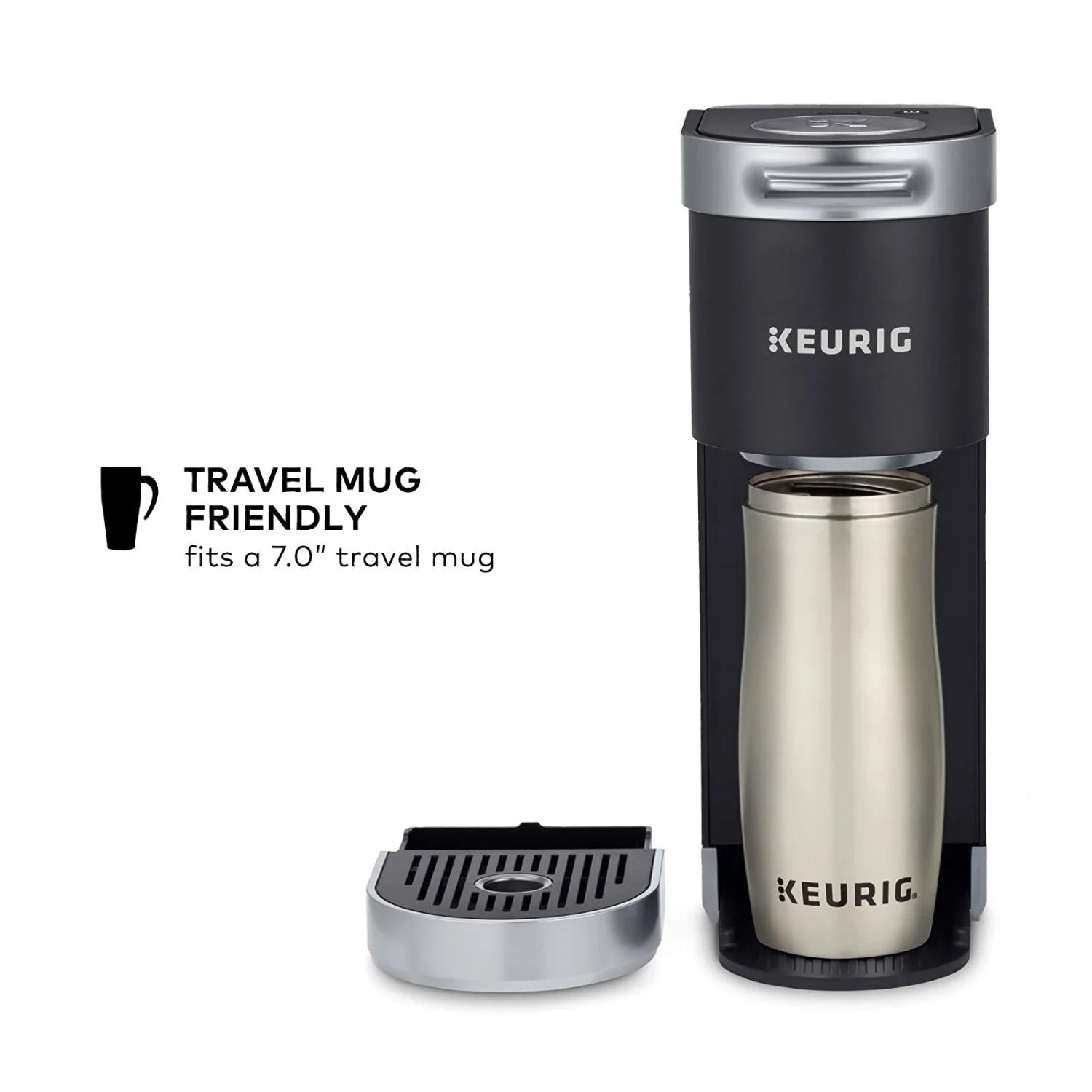 K-Mini Plus Single Serve Coffee Maker (Black) – Compact Brewer with Accessories for Home, Office & Travel
