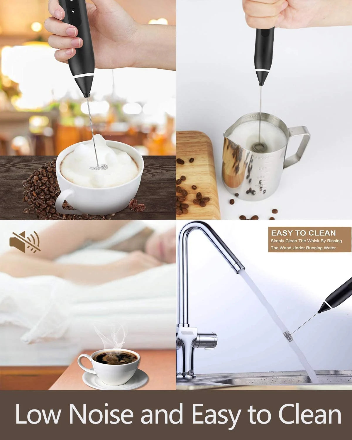 USB Rechargeable Milk Frother – 3-Speed Handheld Electric Drink Mixer & Mini Foamer for Coffee, Lattes, Matcha & Hot Chocolate