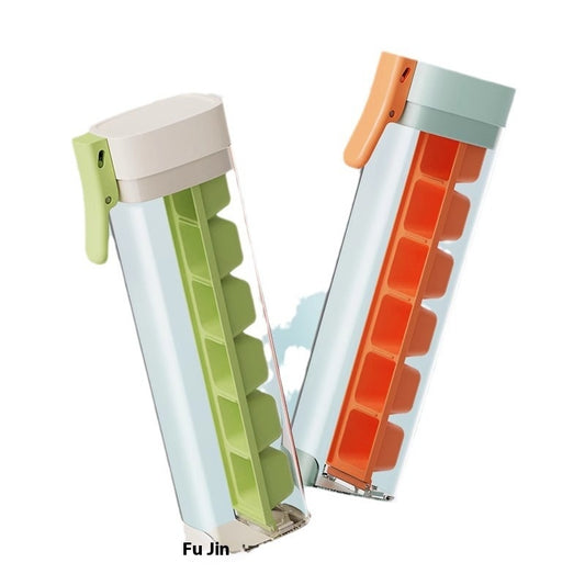 Ice Cube Tray with Storage Box – Food Grade Press-Release Ice Cube Mold for Home Kitchen, Easy-Release Ice Maker Tray