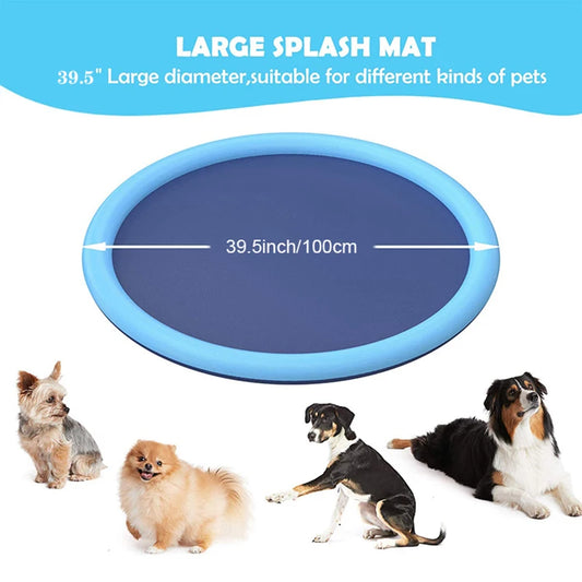 Dog Splash Pad – Summer Water Play Mat for Outdoor Cooling