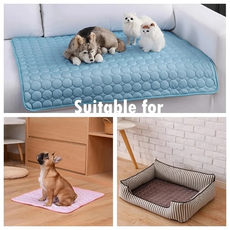 Extra Large Dog Cooling Mat – Summer Cold Bed for Dogs & Cats