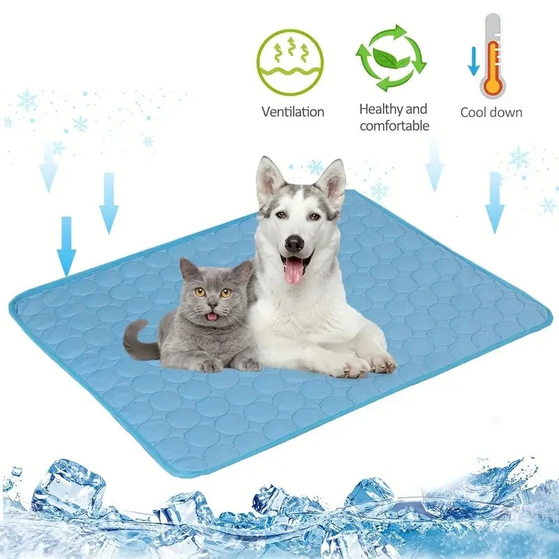 Extra Large Dog Cooling Mat – Summer Cold Bed for Dogs & Cats
