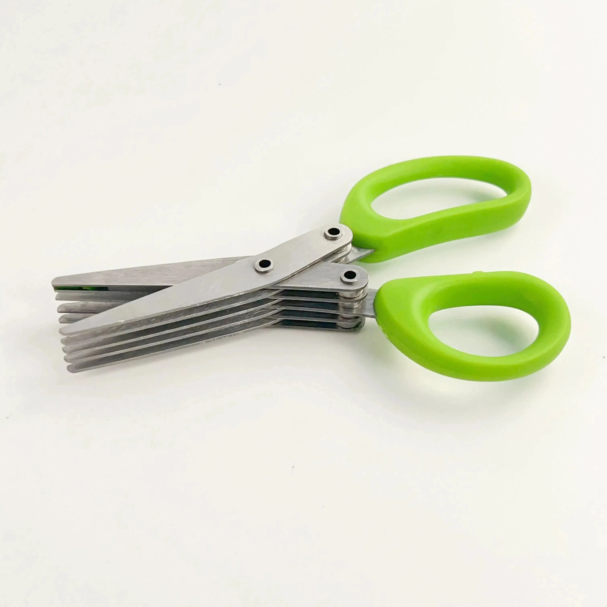 Multi-Functional 3-Layer Stainless Steel Kitchen Herb Scissors – Sharp Cutting Tool for Scallions, Peppers, Nori, and More
