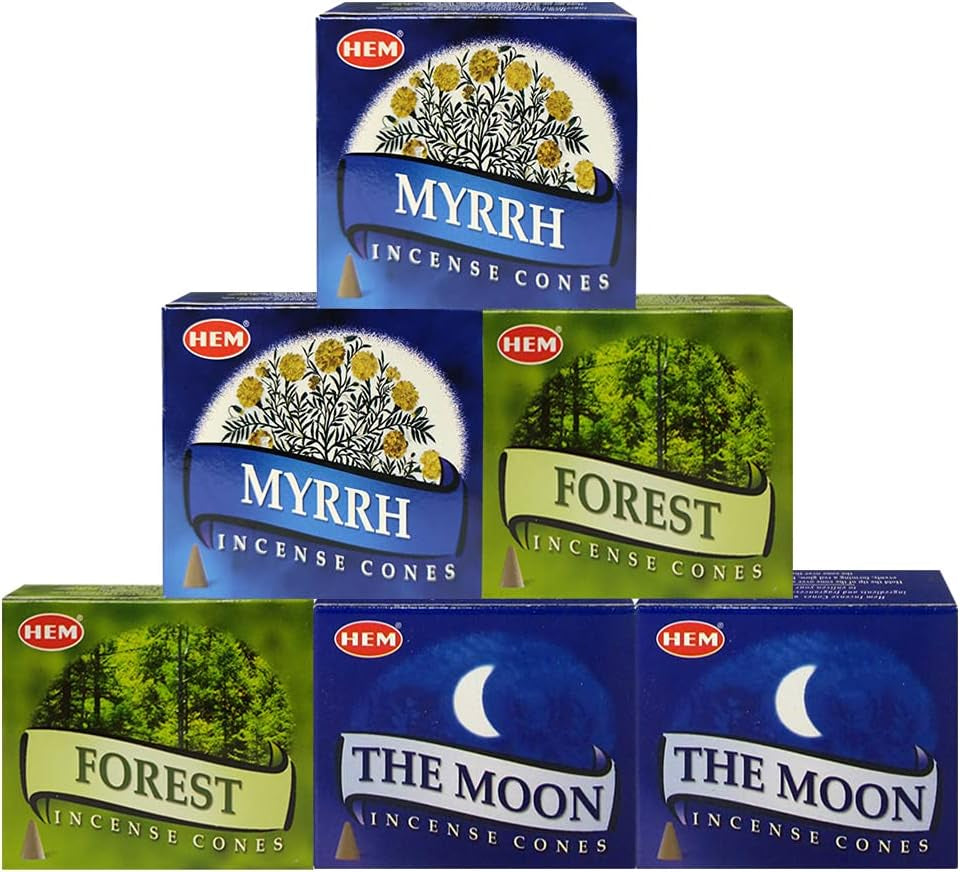 Forest the Moon Incense Cones & Holder Bundle – Variety Pack by Hem