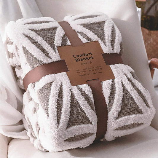 Sherpa Fleece Throw Blanket – Dual-Sided Fuzzy Soft Blanket for Couch, Sofa, or Bed (Grey, 71" x 80")