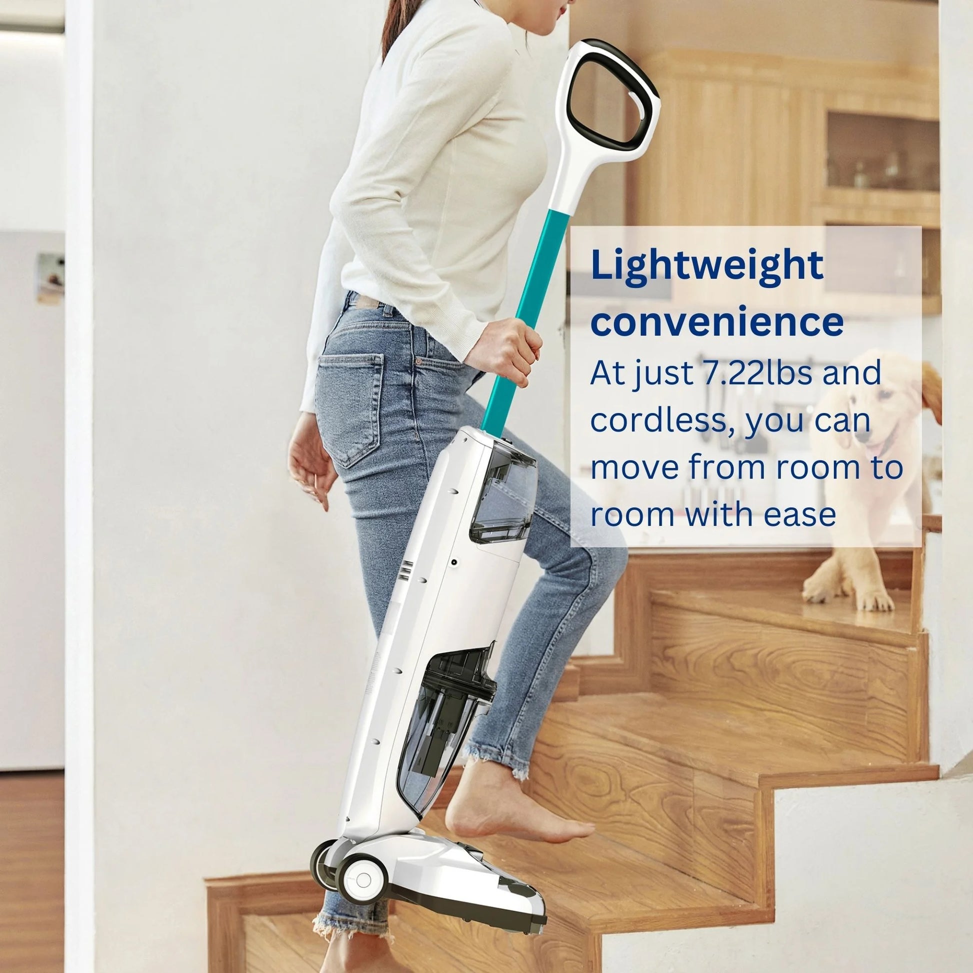 iFloor 2 Cordless Wet/Dry Vacuum Cleaner – Lightweight Hard Floor Cleaner, Blue