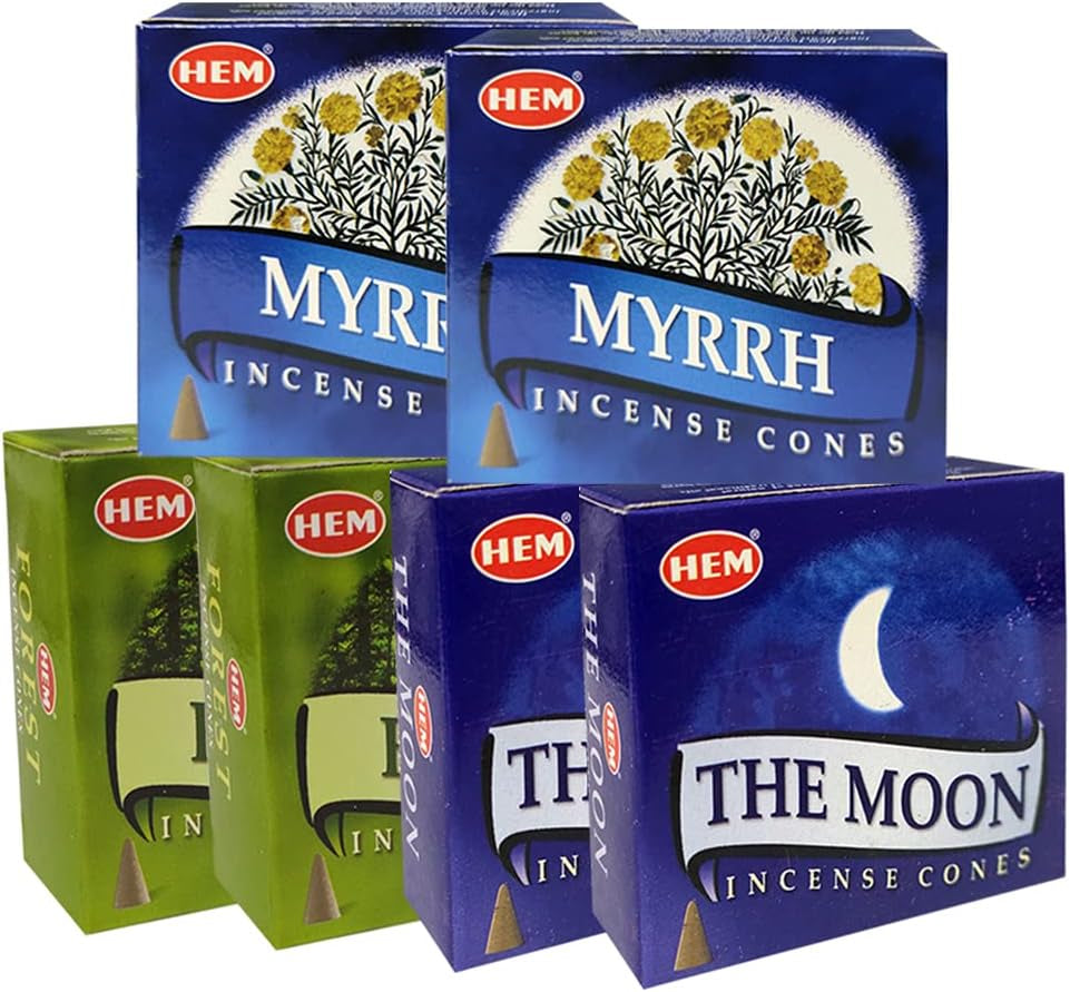 Forest the Moon Incense Cones & Holder Bundle – Variety Pack by Hem