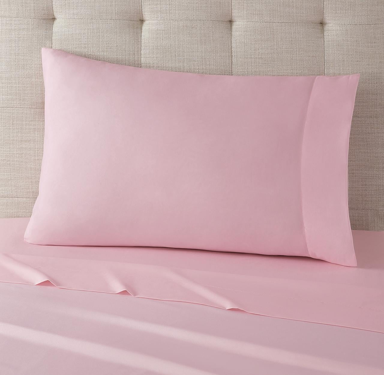 7-Piece Pink Wildflower Bedding Set for Girls – Full Size Floral Polyester Comforter Set with Shams & Decorative Pillows