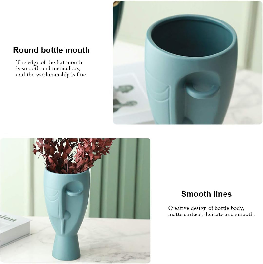 Face Art Ceramic Vases – Minimalist Body-Inspired Floral Vases for Home & Office Decor