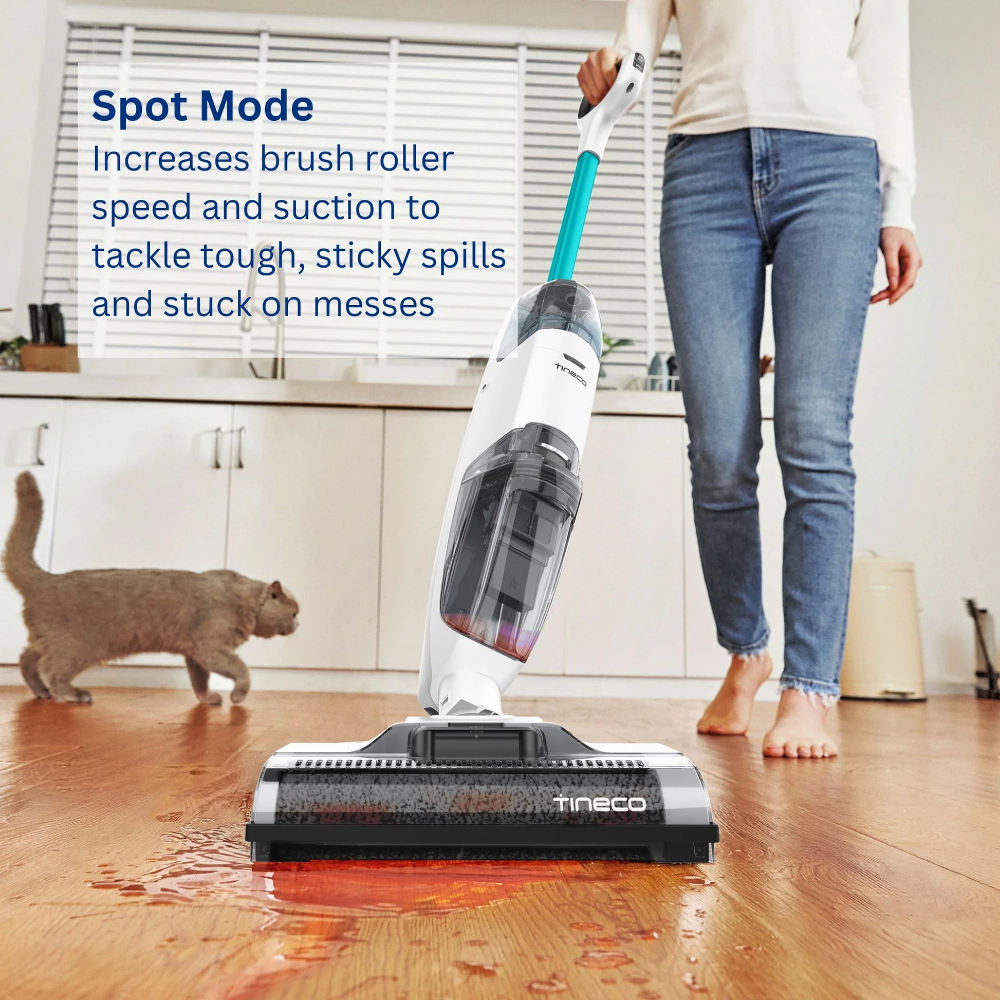 iFloor 2 Cordless Wet/Dry Vacuum Cleaner – Lightweight Hard Floor Cleaner, Blue