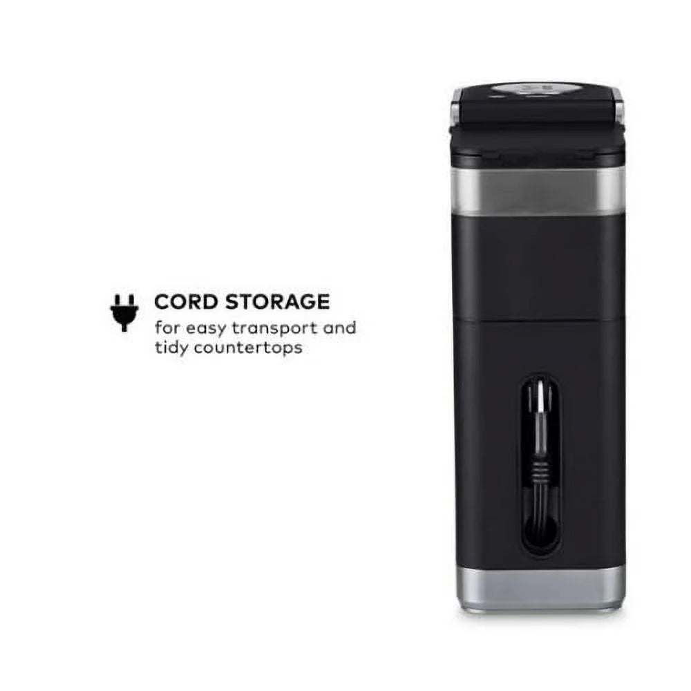 K-Mini Plus Single Serve Coffee Maker (Black) – Compact Brewer with Accessories for Home, Office & Travel