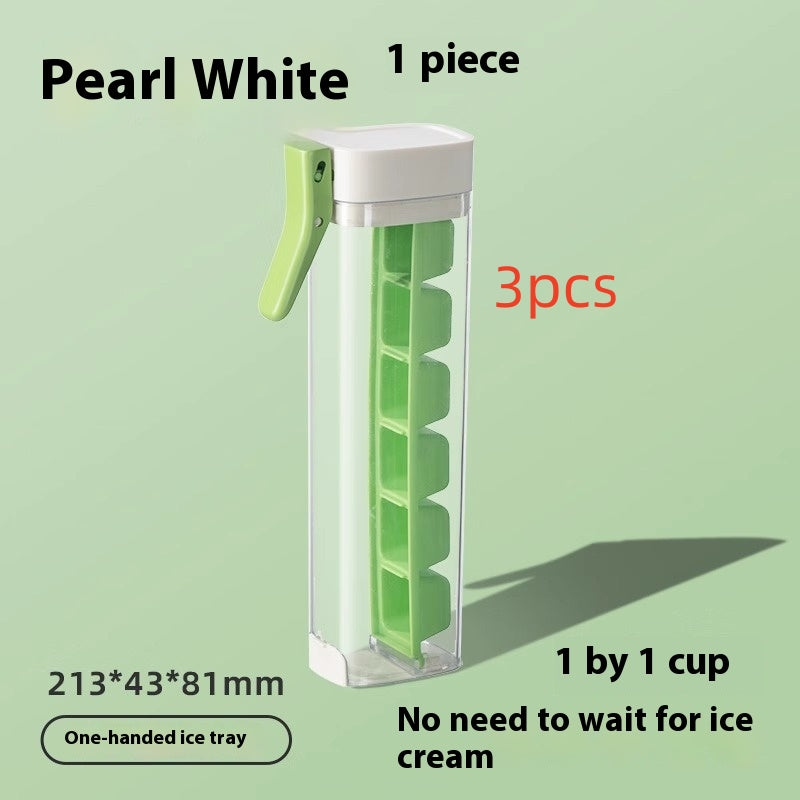 Ice Cube Tray with Storage Box – Food Grade Press-Release Ice Cube Mold for Home Kitchen, Easy-Release Ice Maker Tray