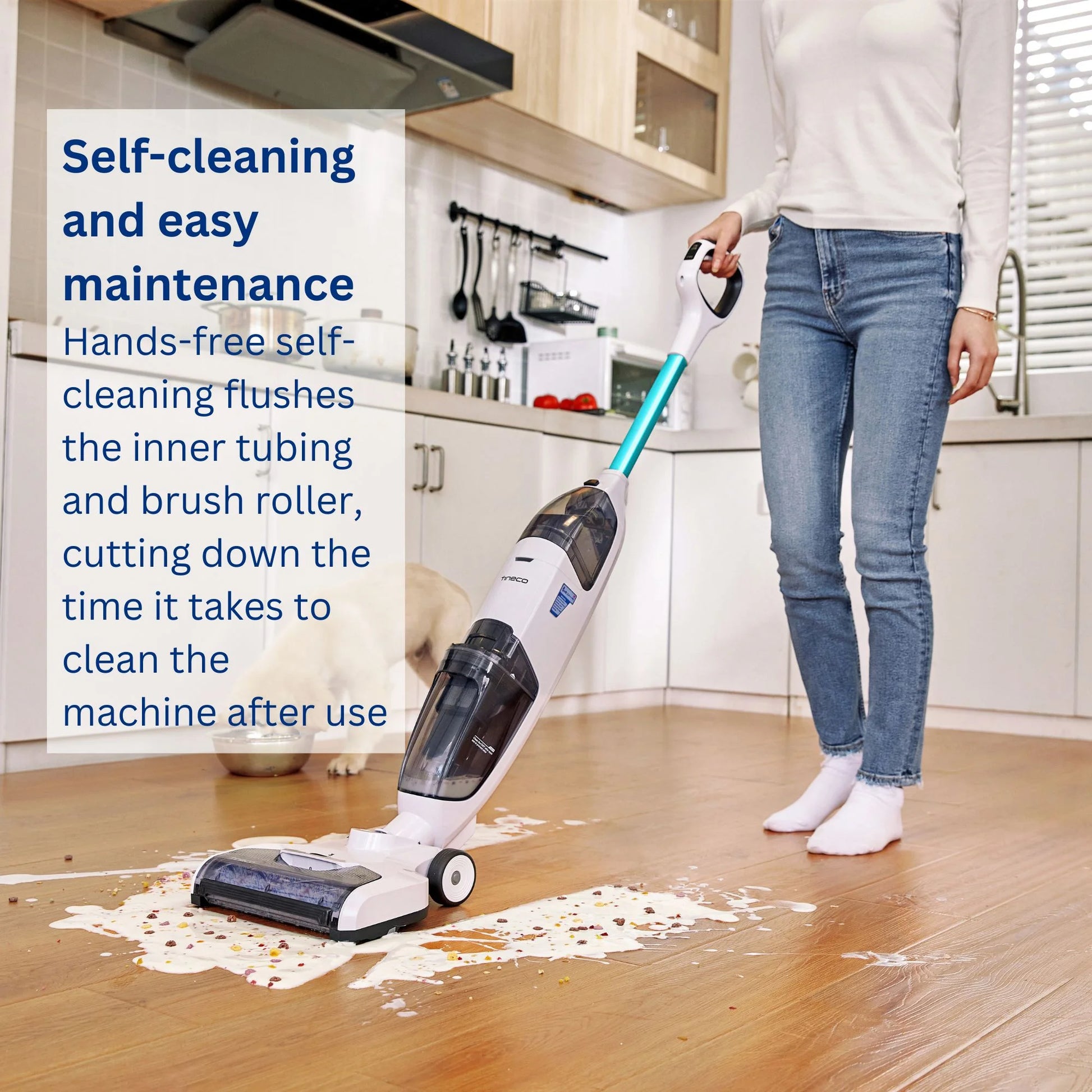 iFloor 2 Cordless Wet/Dry Vacuum Cleaner – Lightweight Hard Floor Cleaner, Blue