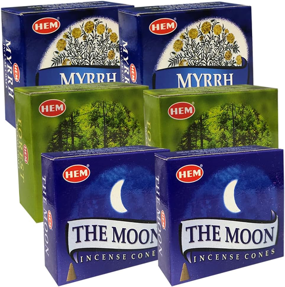 Forest the Moon Incense Cones & Holder Bundle – Variety Pack by Hem
