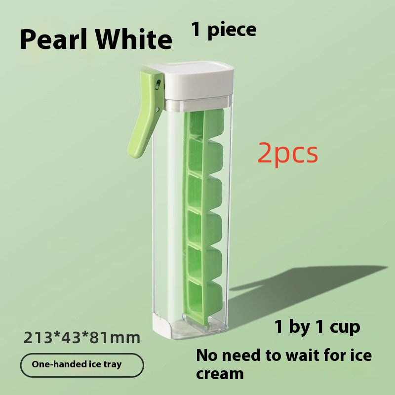Ice Cube Tray with Storage Box – Food Grade Press-Release Ice Cube Mold for Home Kitchen, Easy-Release Ice Maker Tray