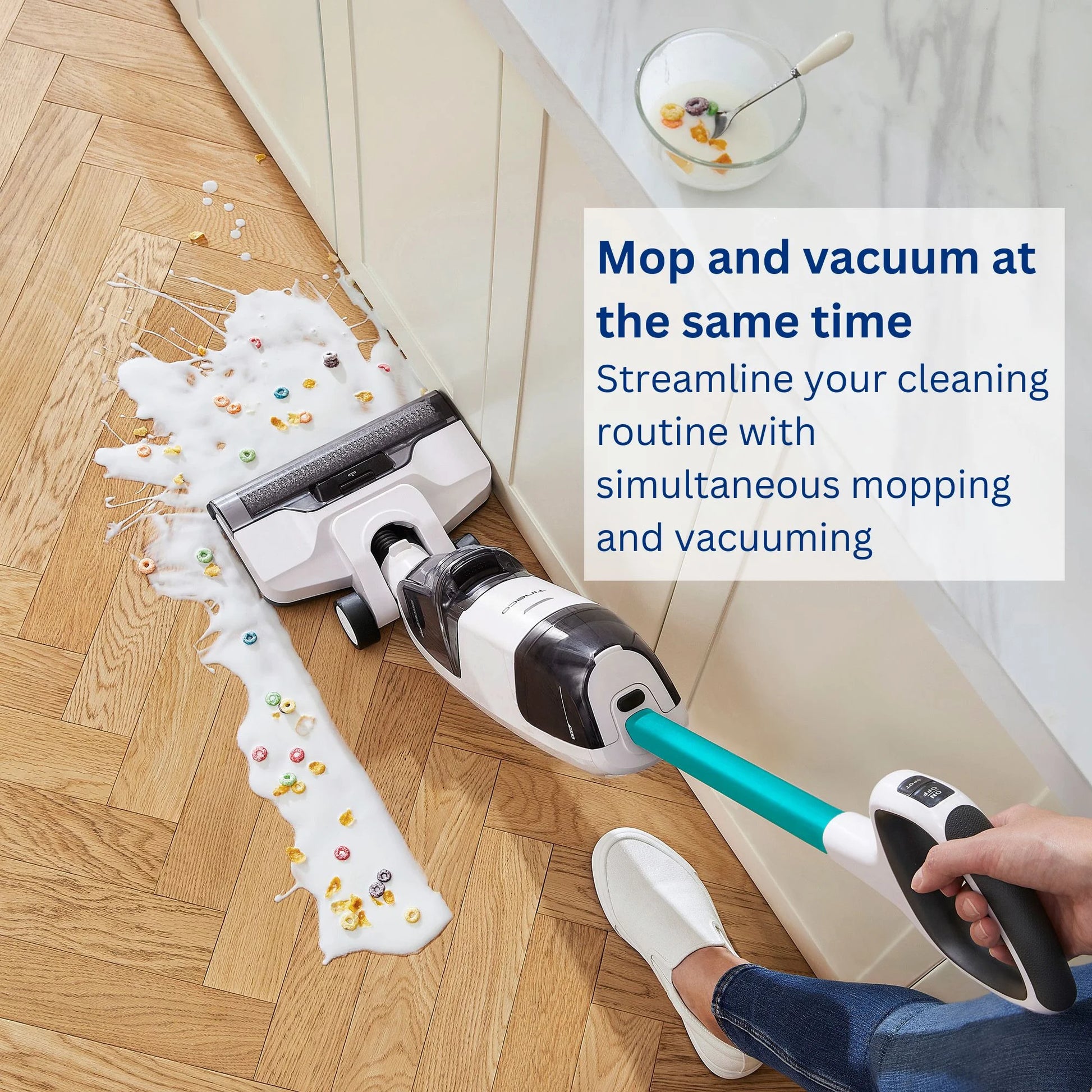 iFloor 2 Cordless Wet/Dry Vacuum Cleaner – Lightweight Hard Floor Cleaner, Blue