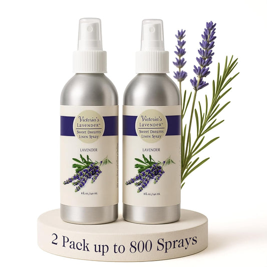 Lavender Pillow & Linen Spray, 2-Pack – Handmade Aromatherapy Mist, 16 oz Total